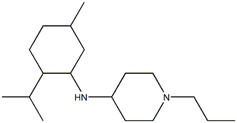 N-[5-methyl-2-(propan-2-yl)cyclohexyl]-1-propylpiperidin-4-amine Struktur