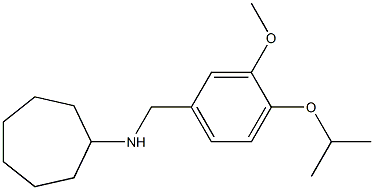 N-{[3-methoxy-4-(propan-2-yloxy)phenyl]methyl}cycloheptanamine Struktur