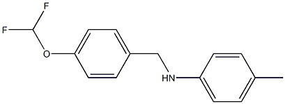 N-{[4-(difluoromethoxy)phenyl]methyl}-4-methylaniline Struktur