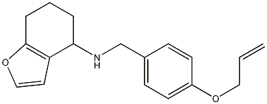 N-{[4-(prop-2-en-1-yloxy)phenyl]methyl}-4,5,6,7-tetrahydro-1-benzofuran-4-amine Struktur