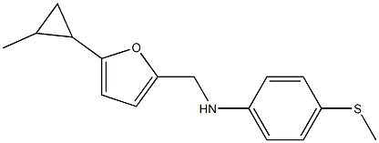 N-{[5-(2-methylcyclopropyl)furan-2-yl]methyl}-4-(methylsulfanyl)aniline Struktur