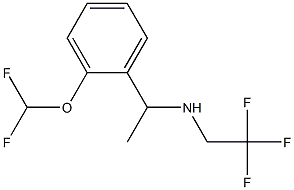 N-{1-[2-(difluoromethoxy)phenyl]ethyl}-N-(2,2,2-trifluoroethyl)amine Struktur