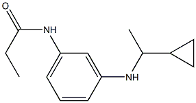 N-{3-[(1-cyclopropylethyl)amino]phenyl}propanamide Struktur