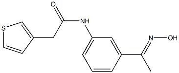 N-{3-[1-(hydroxyimino)ethyl]phenyl}-2-(thiophen-3-yl)acetamide Struktur