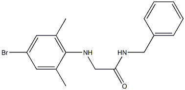 N-benzyl-2-[(4-bromo-2,6-dimethylphenyl)amino]acetamide Struktur