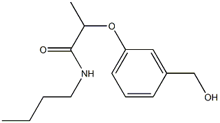 N-butyl-2-[3-(hydroxymethyl)phenoxy]propanamide Struktur