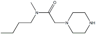 N-butyl-N-methyl-2-(piperazin-1-yl)acetamide Struktur