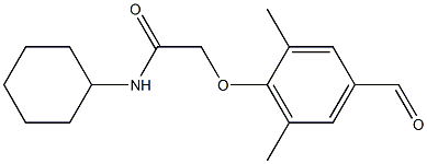 N-cyclohexyl-2-(4-formyl-2,6-dimethylphenoxy)acetamide Struktur