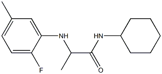 N-cyclohexyl-2-[(2-fluoro-5-methylphenyl)amino]propanamide Struktur