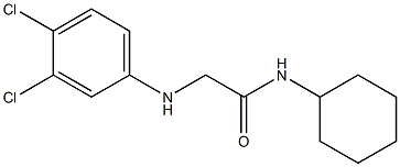 N-cyclohexyl-2-[(3,4-dichlorophenyl)amino]acetamide Struktur