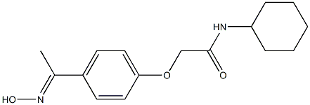 N-cyclohexyl-2-{4-[1-(hydroxyimino)ethyl]phenoxy}acetamide Struktur