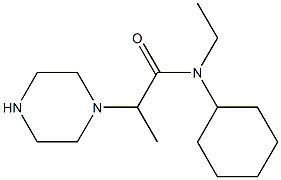 N-cyclohexyl-N-ethyl-2-(piperazin-1-yl)propanamide Struktur