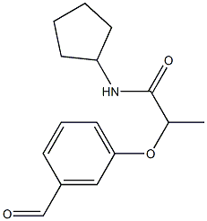 N-cyclopentyl-2-(3-formylphenoxy)propanamide Struktur