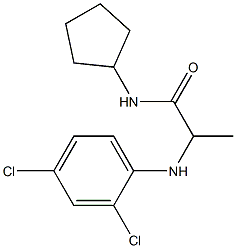 N-cyclopentyl-2-[(2,4-dichlorophenyl)amino]propanamide Struktur