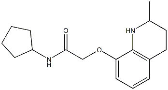 N-cyclopentyl-2-[(2-methyl-1,2,3,4-tetrahydroquinolin-8-yl)oxy]acetamide Struktur