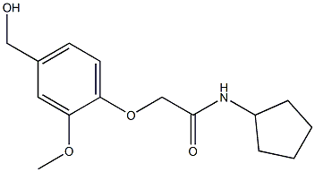 N-cyclopentyl-2-[4-(hydroxymethyl)-2-methoxyphenoxy]acetamide Struktur