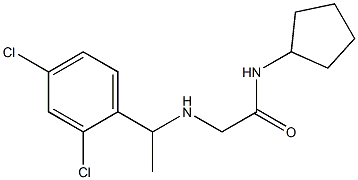 N-cyclopentyl-2-{[1-(2,4-dichlorophenyl)ethyl]amino}acetamide Struktur