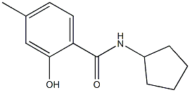 N-cyclopentyl-2-hydroxy-4-methylbenzamide Struktur