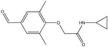 N-cyclopropyl-2-(4-formyl-2,6-dimethylphenoxy)acetamide Struktur