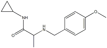 N-cyclopropyl-2-{[(4-methoxyphenyl)methyl]amino}propanamide Struktur