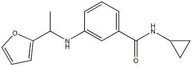 N-cyclopropyl-3-{[1-(furan-2-yl)ethyl]amino}benzamide Struktur