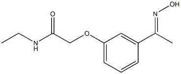 N-ethyl-2-{3-[(1E)-N-hydroxyethanimidoyl]phenoxy}acetamide Struktur