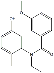 N-ethyl-N-(5-hydroxy-2-methylphenyl)-3-methoxybenzamide Struktur