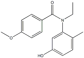 N-ethyl-N-(5-hydroxy-2-methylphenyl)-4-methoxybenzamide Struktur