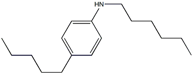 N-hexyl-4-pentylaniline Struktur