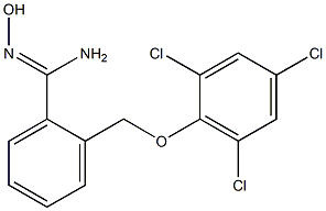 N'-hydroxy-2-(2,4,6-trichlorophenoxymethyl)benzene-1-carboximidamide Struktur