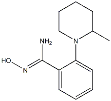 N'-hydroxy-2-(2-methylpiperidin-1-yl)benzene-1-carboximidamide Struktur