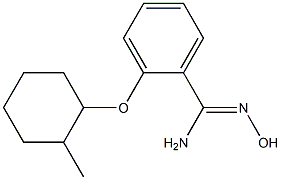 N'-hydroxy-2-[(2-methylcyclohexyl)oxy]benzene-1-carboximidamide Struktur