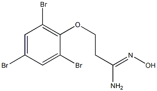 N'-hydroxy-3-(2,4,6-tribromophenoxy)propanimidamide Struktur