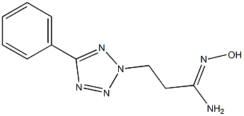 N'-hydroxy-3-(5-phenyl-2H-1,2,3,4-tetrazol-2-yl)propanimidamide Struktur