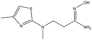 N'-hydroxy-3-[methyl(4-methyl-1,3-thiazol-2-yl)amino]propanimidamide Struktur