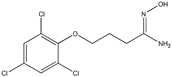 N'-hydroxy-4-(2,4,6-trichlorophenoxy)butanimidamide Struktur