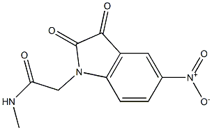 N-methyl-2-(5-nitro-2,3-dioxo-2,3-dihydro-1H-indol-1-yl)acetamide Struktur