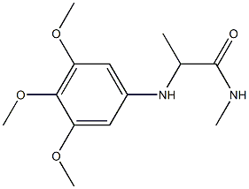 N-methyl-2-[(3,4,5-trimethoxyphenyl)amino]propanamide Struktur