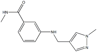 N-methyl-3-{[(1-methyl-1H-pyrazol-4-yl)methyl]amino}benzamide Struktur