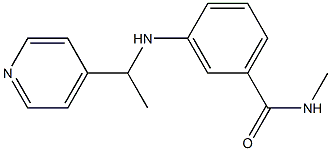 N-methyl-3-{[1-(pyridin-4-yl)ethyl]amino}benzamide Struktur