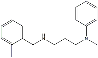 N-methyl-N-(3-{[1-(2-methylphenyl)ethyl]amino}propyl)aniline Struktur