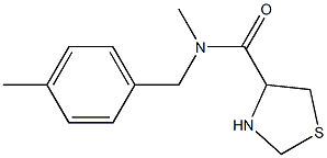 N-methyl-N-[(4-methylphenyl)methyl]-1,3-thiazolidine-4-carboxamide Struktur