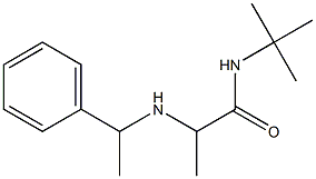 N-tert-butyl-2-[(1-phenylethyl)amino]propanamide Struktur