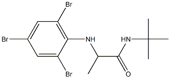 N-tert-butyl-2-[(2,4,6-tribromophenyl)amino]propanamide Struktur