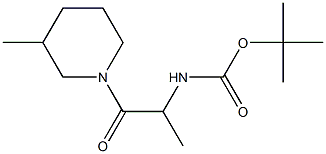 tert-butyl 1-methyl-2-(3-methylpiperidin-1-yl)-2-oxoethylcarbamate Struktur