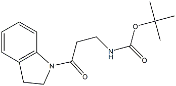 tert-butyl 3-(2,3-dihydro-1H-indol-1-yl)-3-oxopropylcarbamate Struktur