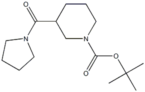 tert-butyl 3-(pyrrolidin-1-ylcarbonyl)piperidine-1-carboxylate Struktur