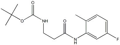 tert-butyl 3-[(5-fluoro-2-methylphenyl)amino]-3-oxopropylcarbamate Struktur