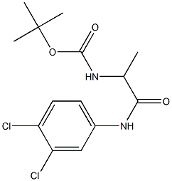 tert-butyl N-{1-[(3,4-dichlorophenyl)carbamoyl]ethyl}carbamate Struktur