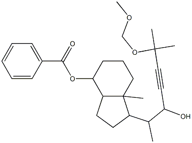 Benzoic acid 1-(2-hydroxy-5-methoxymethoxy-1,5-dimethyl-hex-3-ynyl)-7a-methyl-octahydro-inden-4-ylester Struktur